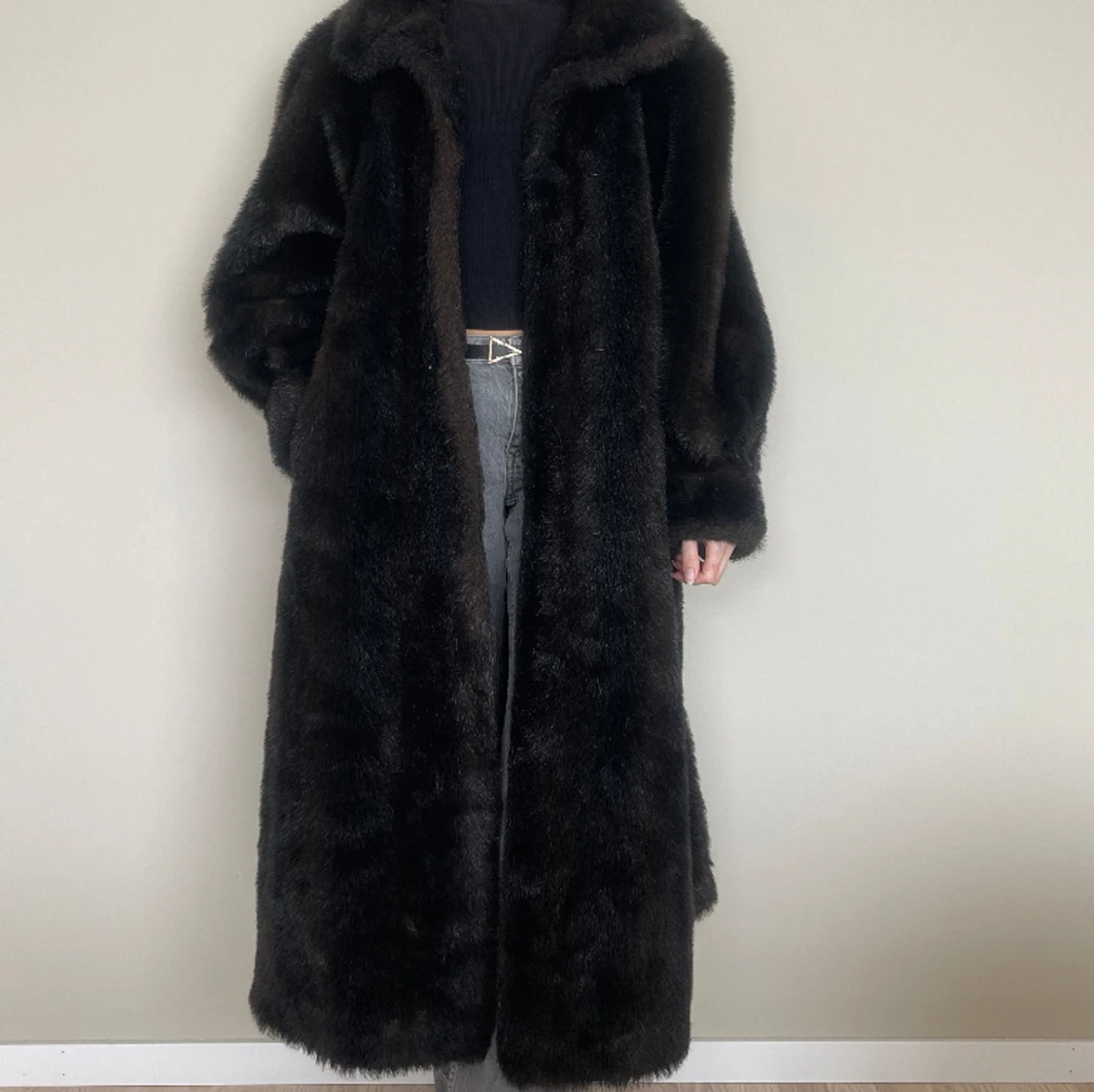 Lång pälskappa  - 90