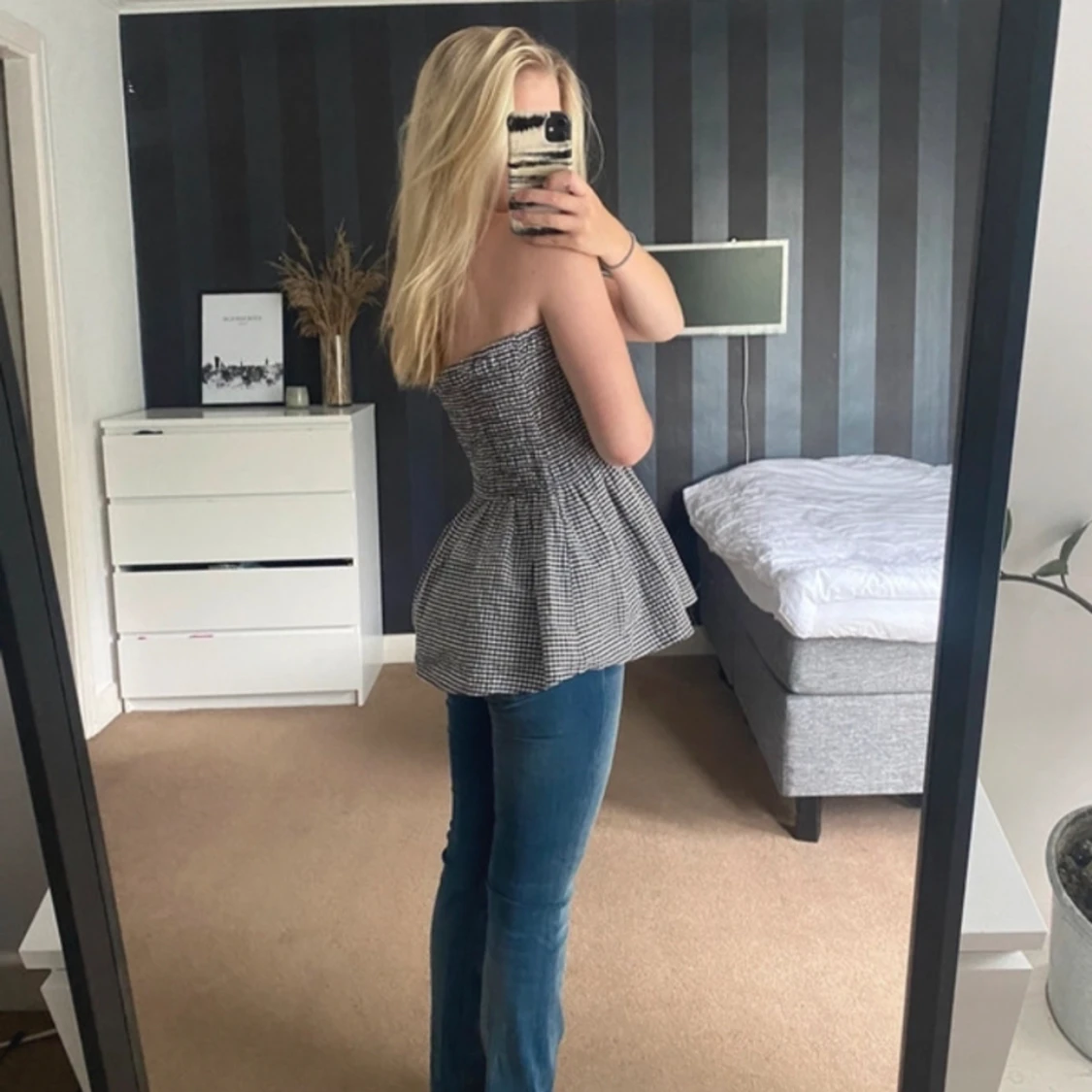 Rutig topp/kjol - 90