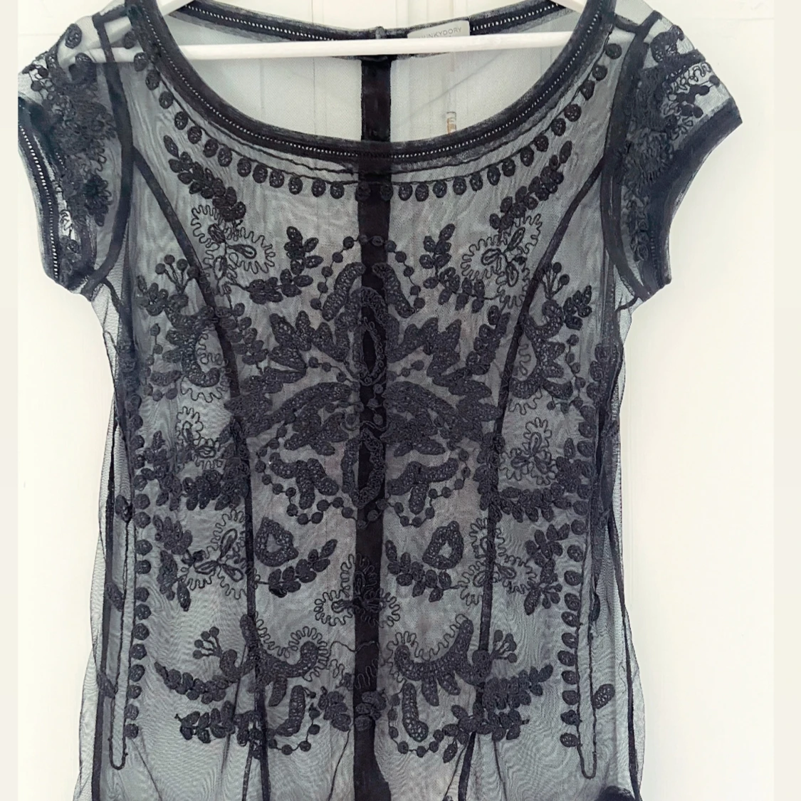 Svart spets topp - 91