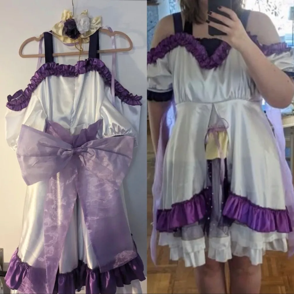 Selling because it was way too big. Been tried on once. Includes all accesories that came with; Dress, Choker, Arm band, Leg garter & Bows! Dm for more info & pics! (Bought for $113). Skor.