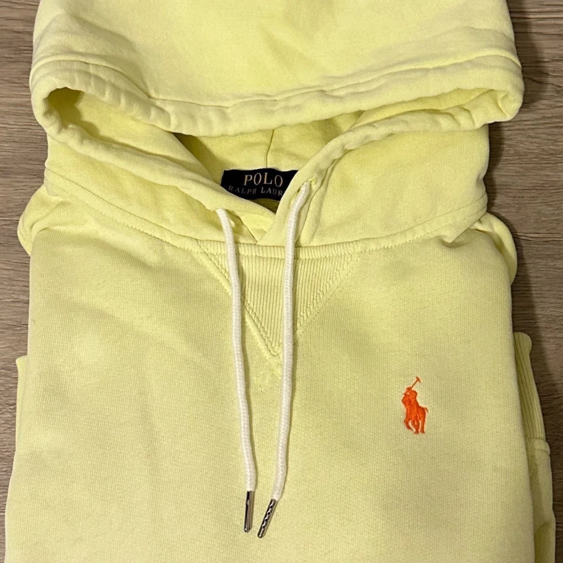 Ralph Lauren neongul hoodie stl XS 