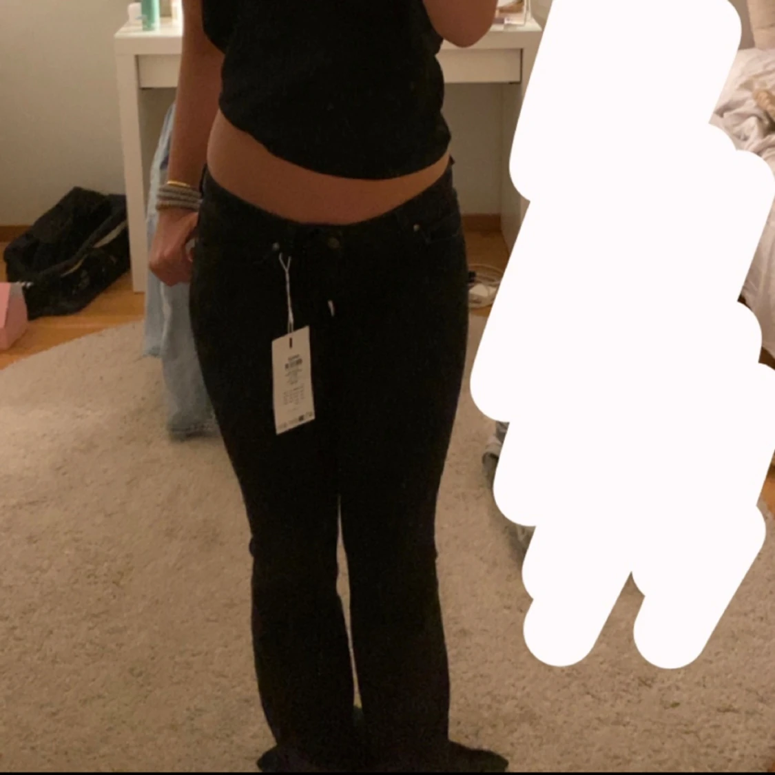 Lowwaist svarta jeans - 90