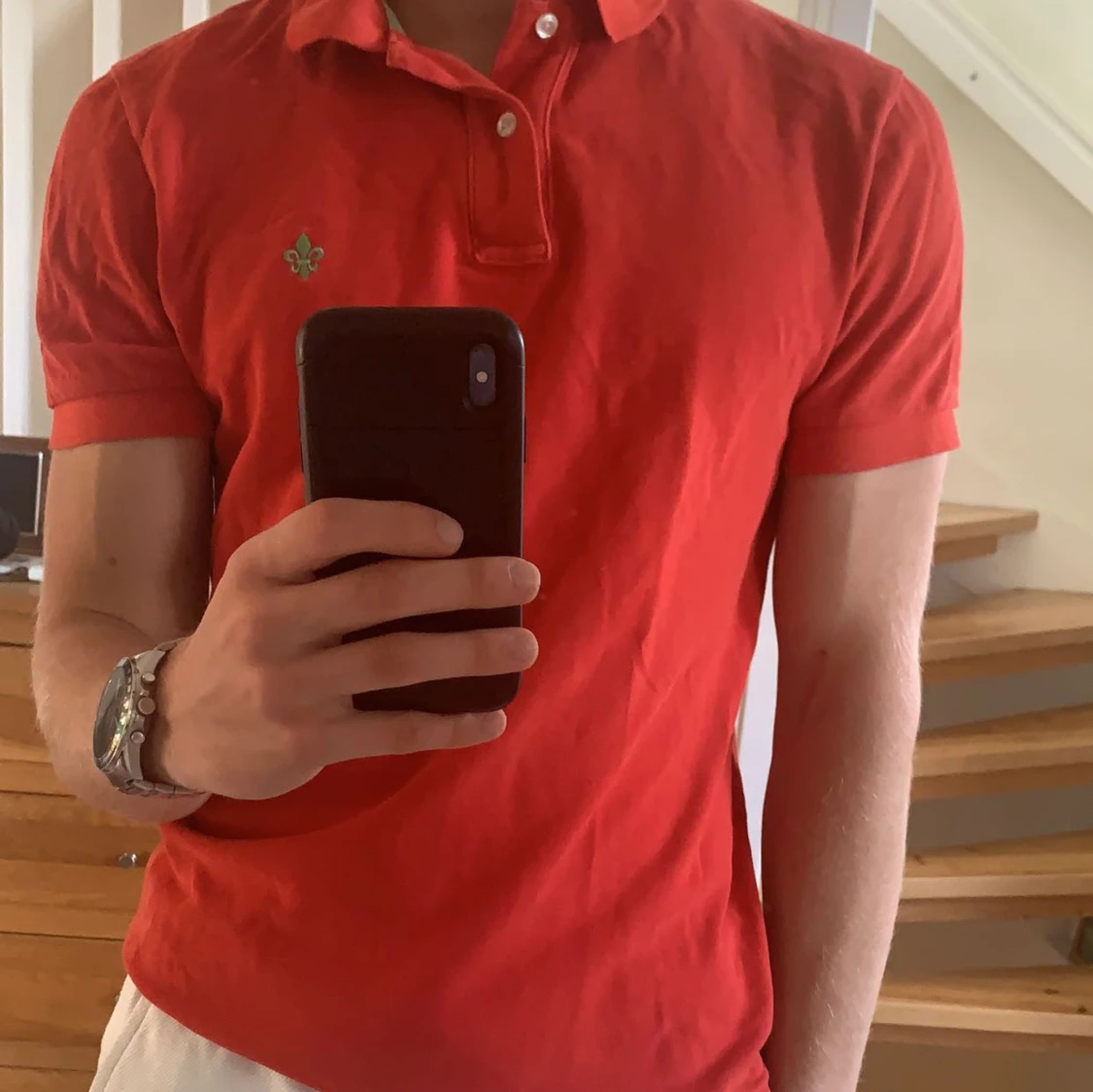 morris pike i storlek M Röd