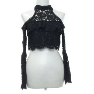 Spets topp - En vacker svart tjusig blus med spets, utan synliga tecken på användning.