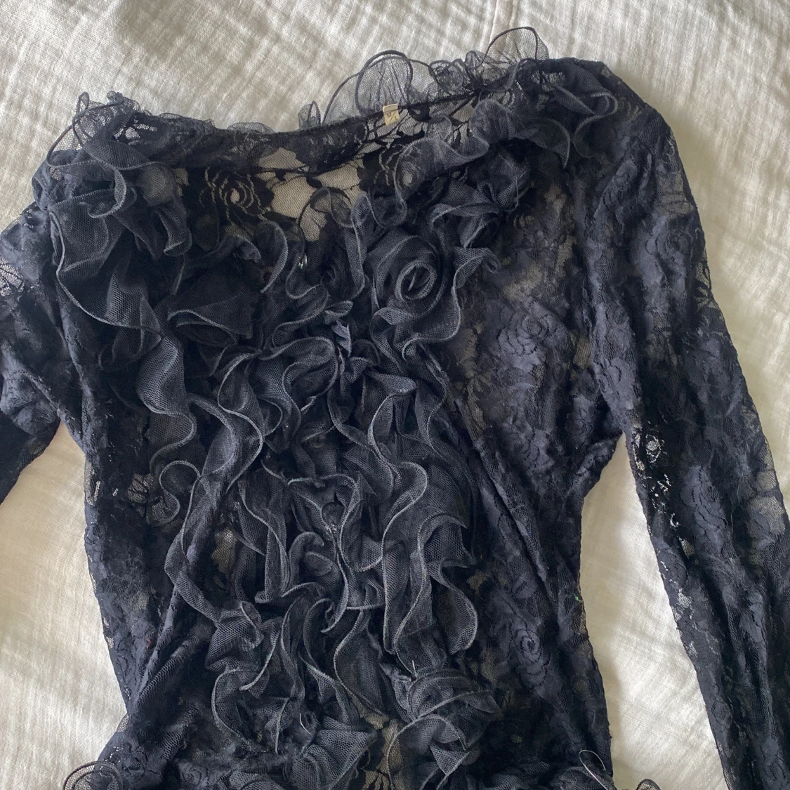 Svart spets topp - 92