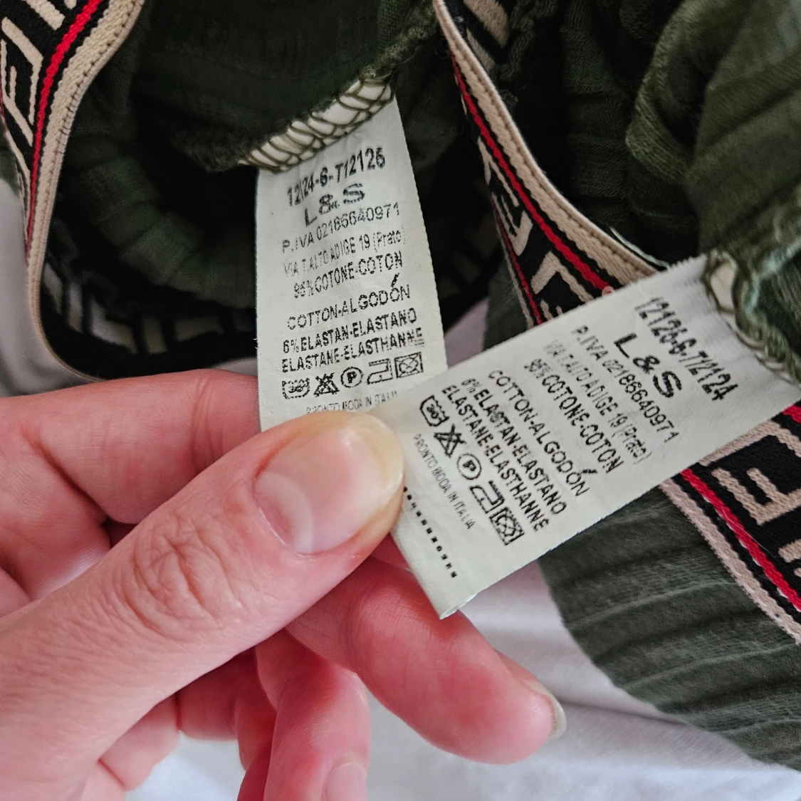 Grön ribbad klänning - 91