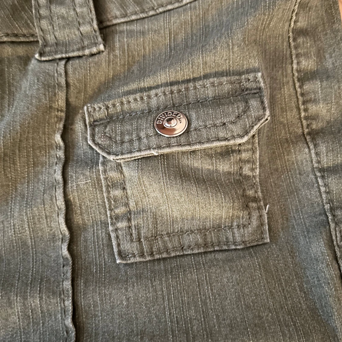 Grågröna lågmidjade bootcut jeans - 91