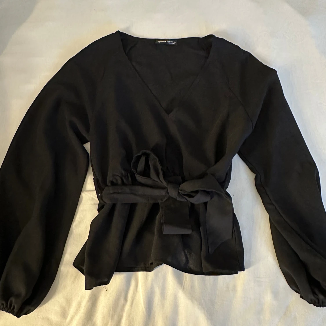 Svart långärmad blus - 90