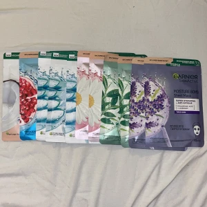 Garnier face masks - 11 st garnier face mask i olika lukter, fortfarande i bra datum för användning. 