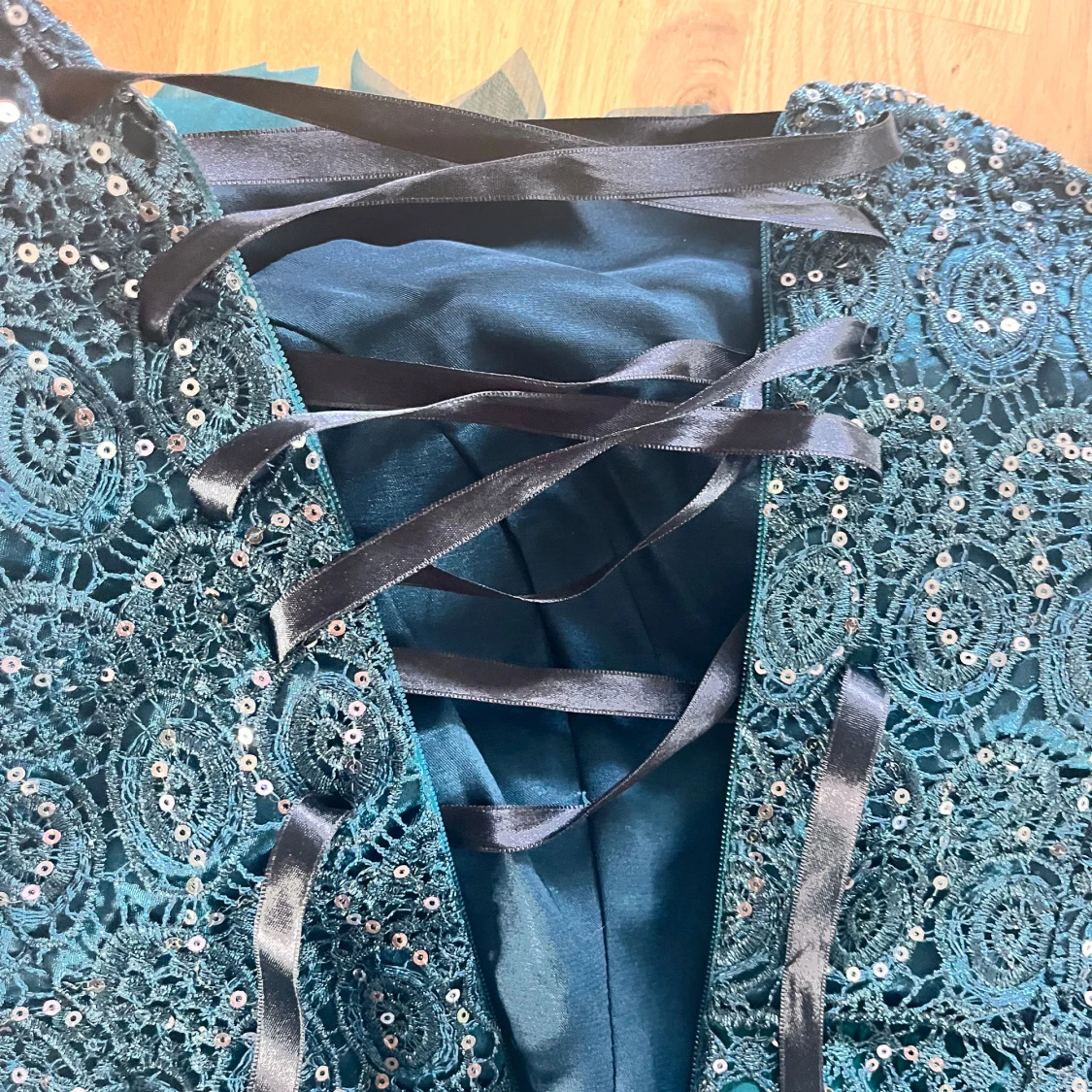 Mörkgrön balklänning - 3