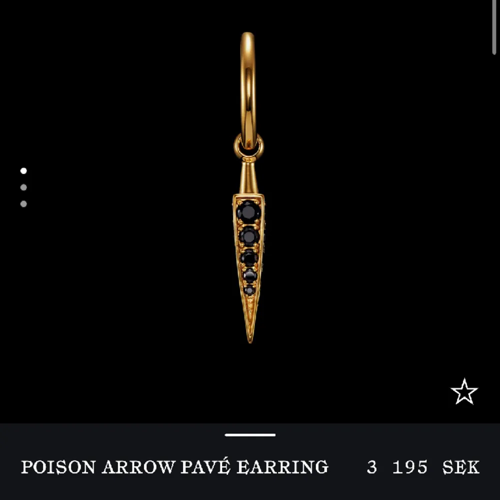 Poison arrow pavé earring - använd fåtal gånger, nypris 3195 kr. Accessoarer.