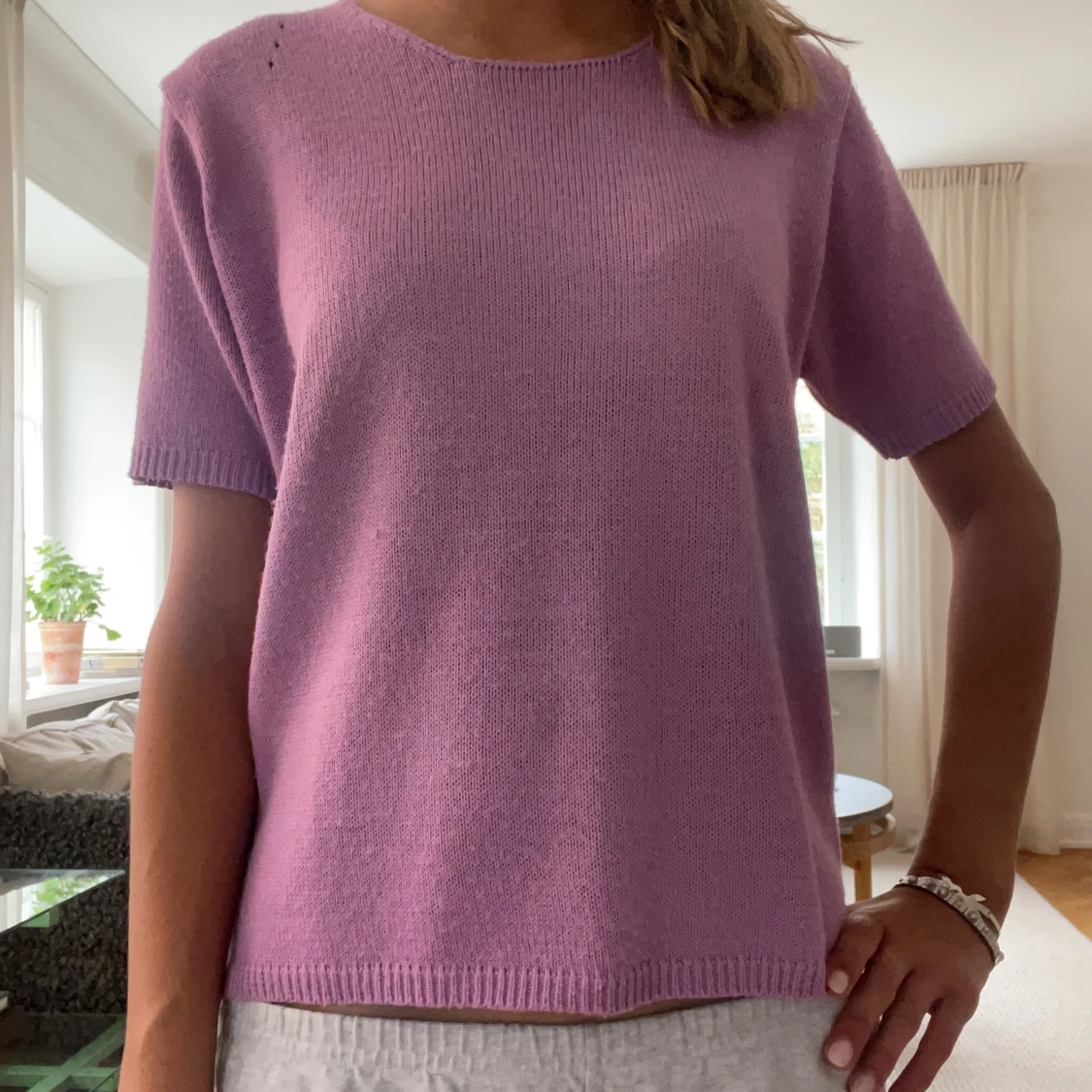 Stickad T-shirt  - 90