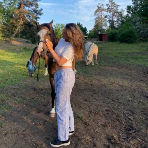 Linnebyxor - Sååå så fina! Bra skick!💙 Jag är 170 cm