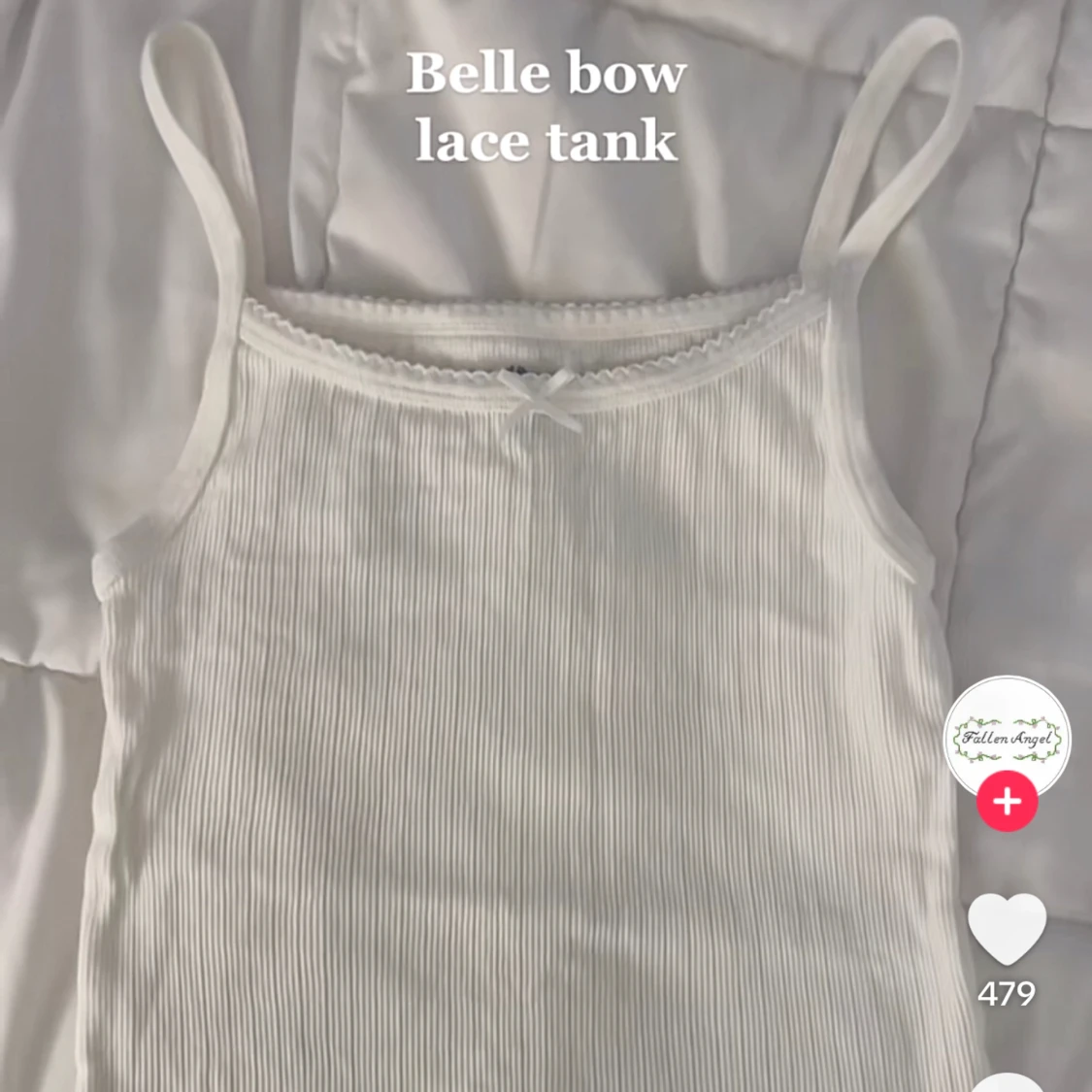 Belle Lace Tank White