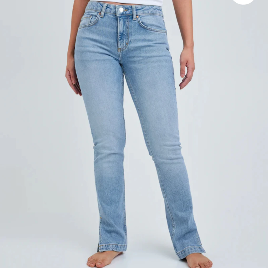 Slim midwaist jeans slits