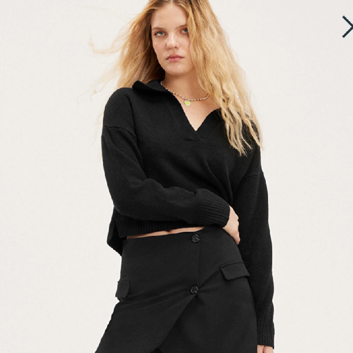 Stickad med krage - 90