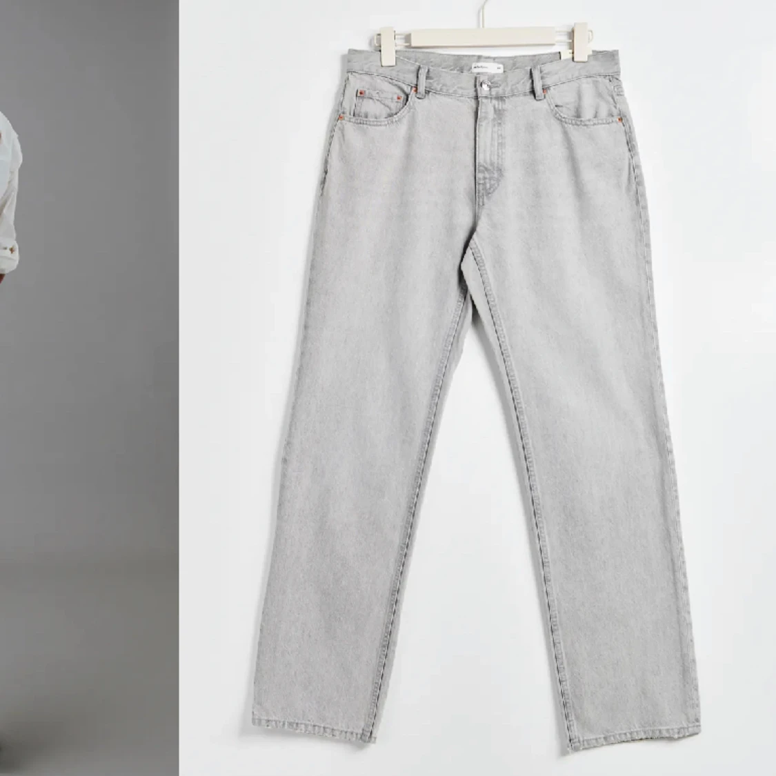 Low straight jeans Gina Tricot grå - 90