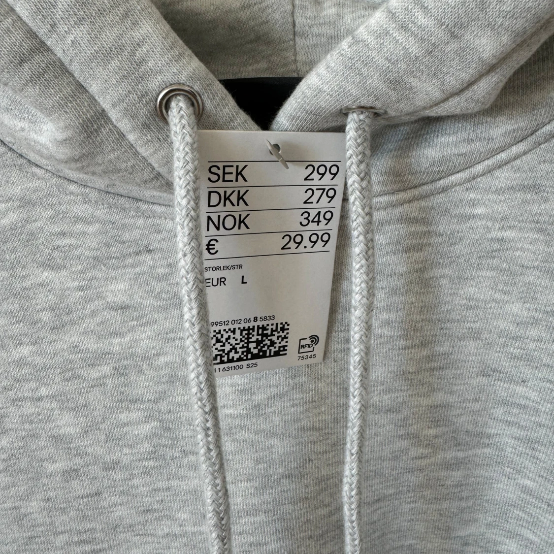 Hoodie, helt ny - 90