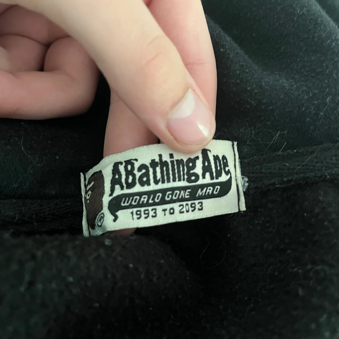 Svart Bape Zip Up - 1