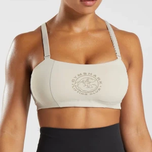 Sport-bh  - Beige sport bh från Gymshark. Använd en gång, tar bara plats.  