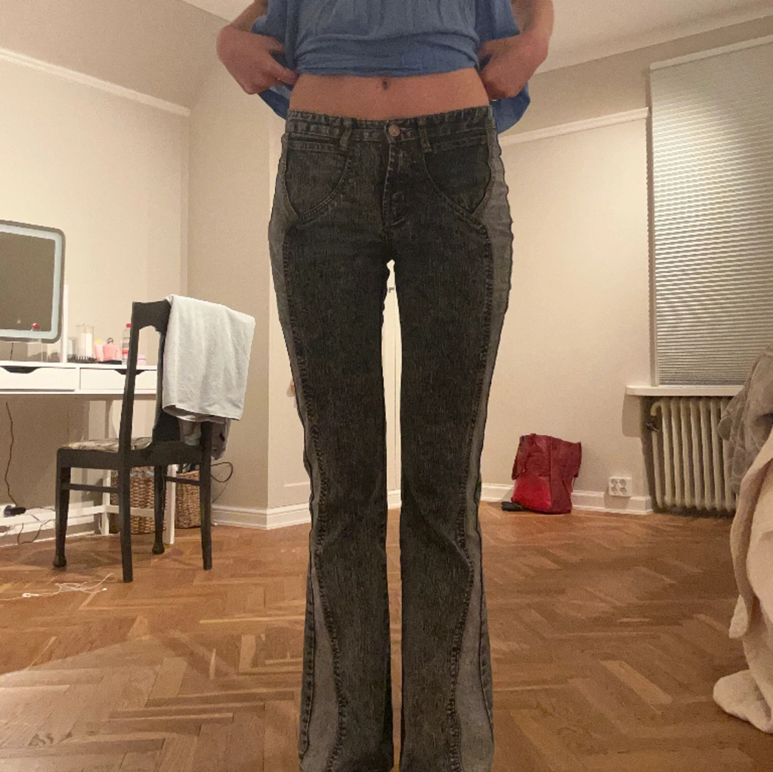 Utsvängda Vintage Low Waist Jeans  - 90