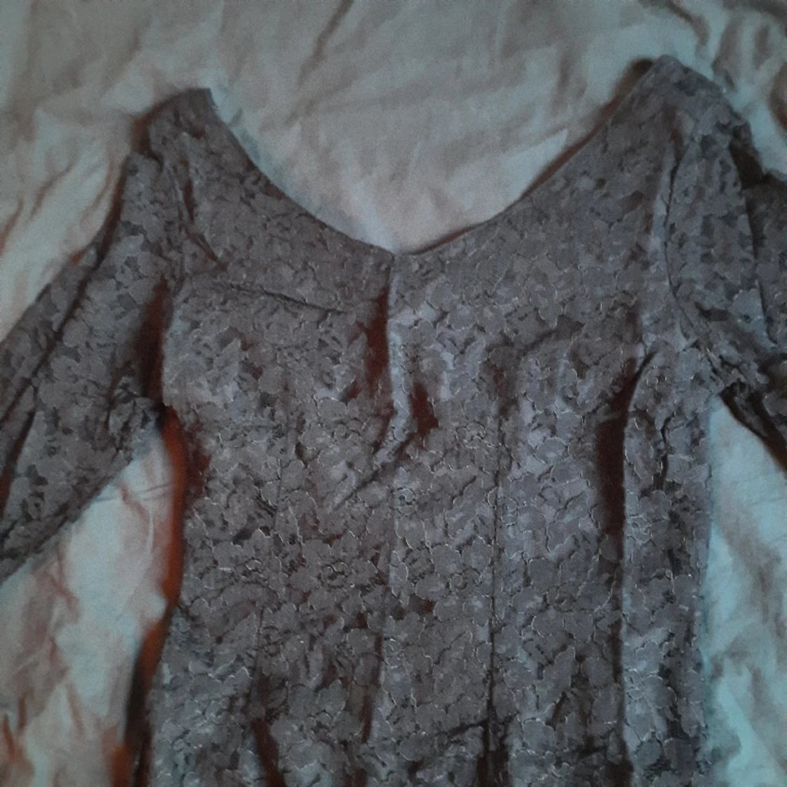 Svart spets klänning - 91