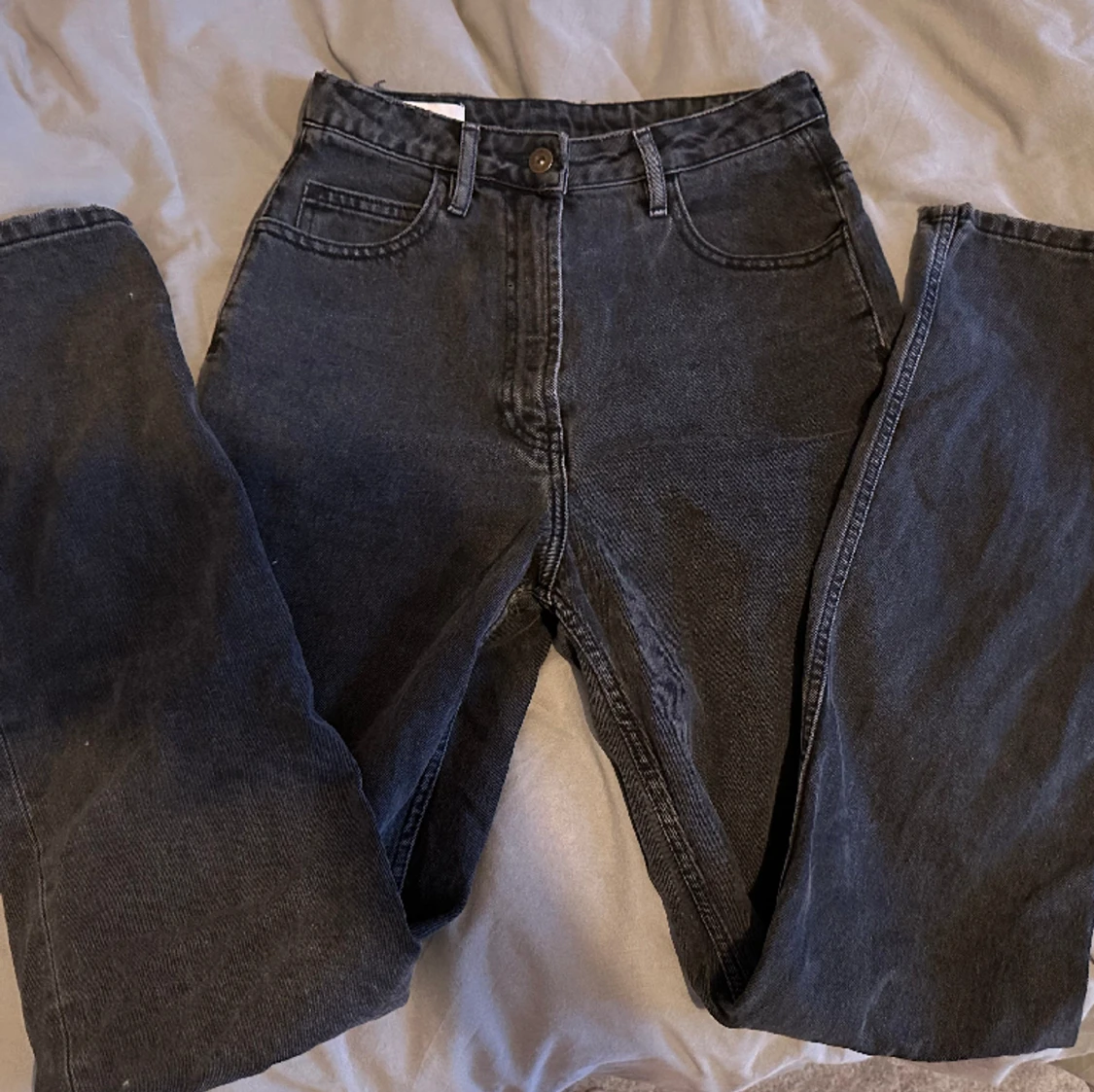 Högmidjade långa byxor - 90