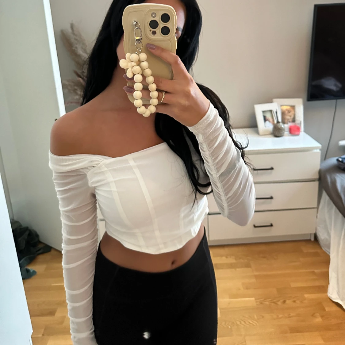 Vit mesh tröja - 90