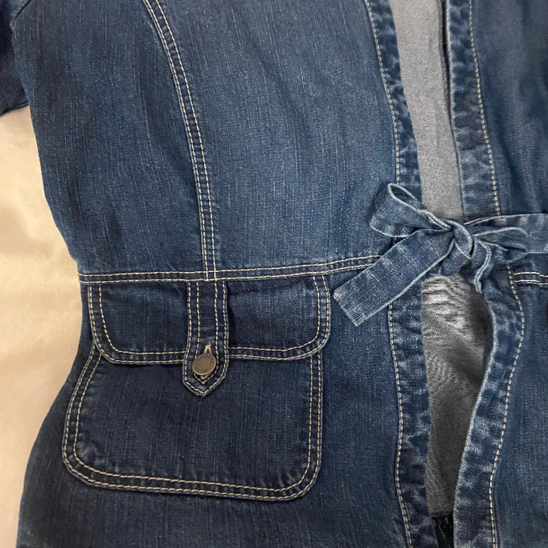 Jeansjacka rosett - 90