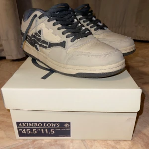 Vicinity Akimbo Low Sandman - Mycket bra skick, då dem har användts bara ett par få gånger. Det finns några små märken. Det medföljer beiga skosnören som man enkelt kan byta ut. Man får med kartong och allt det andra som syns. Nypris: Köpt för 2200kr Hör av dig om vidare tankar.