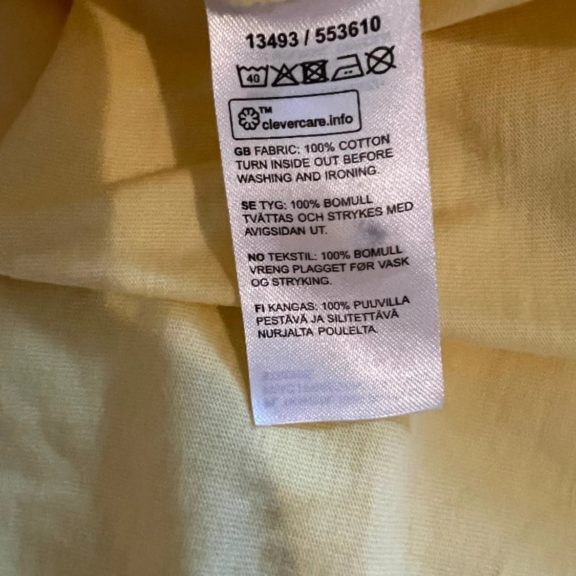 Gul tröja med broderi tryck - 91