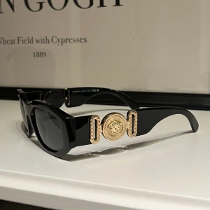 VERSACE MEDUSA BLACK AND GOLD - Dessa fräscha brillor köpte jag i Italien. Detta är lätt en av dom snyggaste brillorna jag haft men har tröttnat lite på dom så har köpt mig nya. allting följer med, kvitto låda osv 🤝🏼  Köpta för 250 Euro på Versace i Milan vilket motsvarar ca 2850kr.