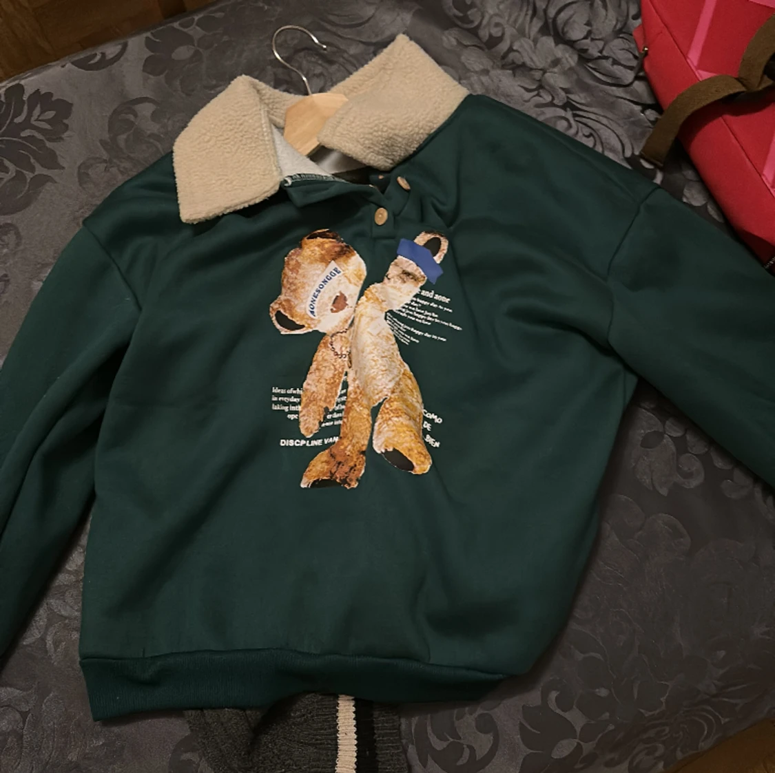 Grön Terdy bear hoodie 