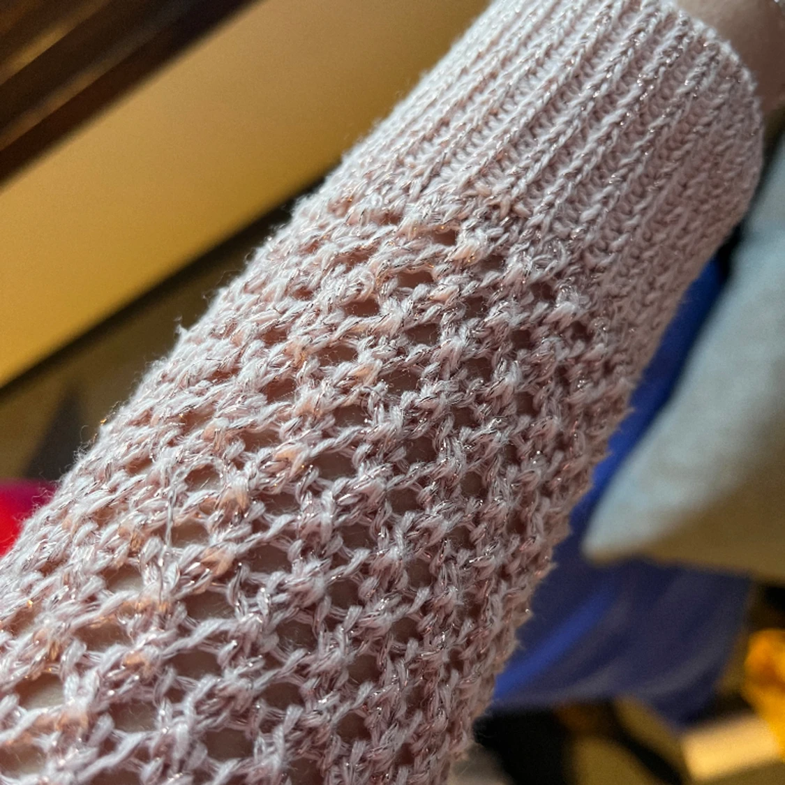 Glittrig stickad tröja - 90