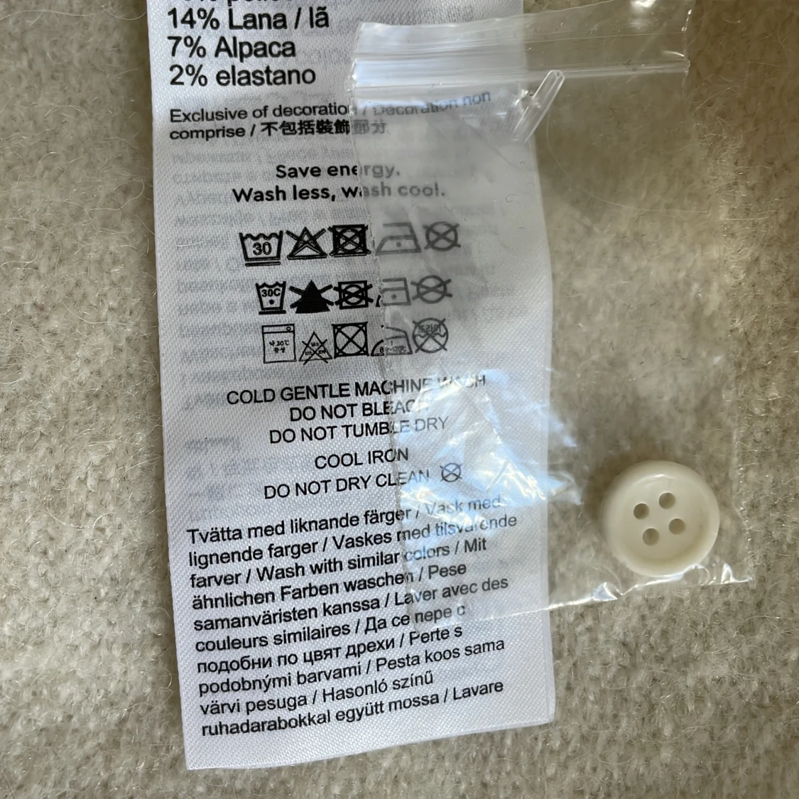 Vit stickad tröja  - 92