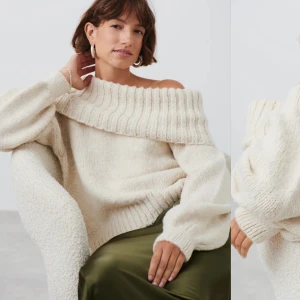 Stickad offshoulder  - En jättefin stickad offshoulder i en fin ljus beige färg, den är ifrån Gina o är helt slutsåld på hemsidan, helt ny o endast testad så därav priset💗