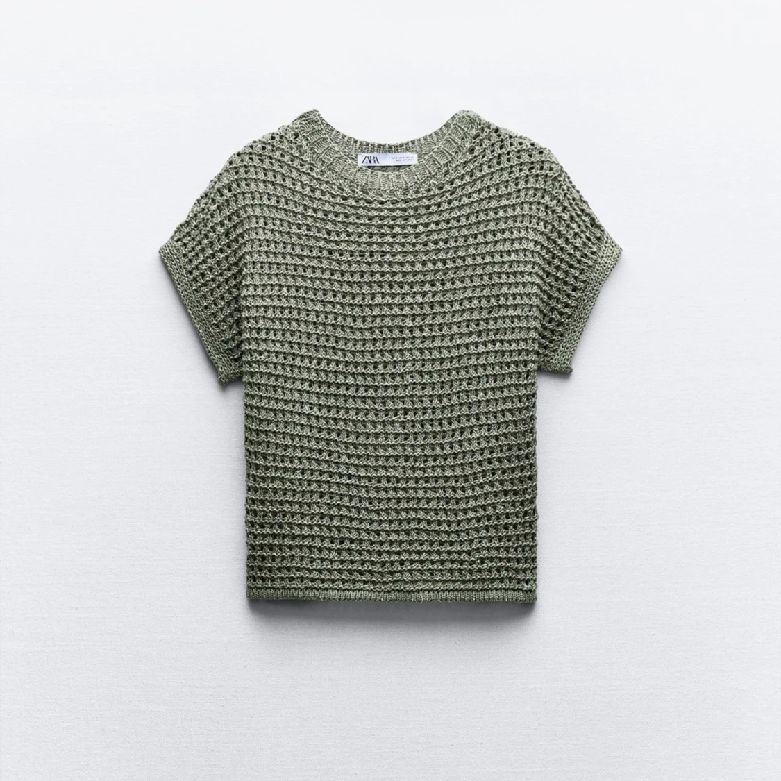 Grön stickad t-shirt