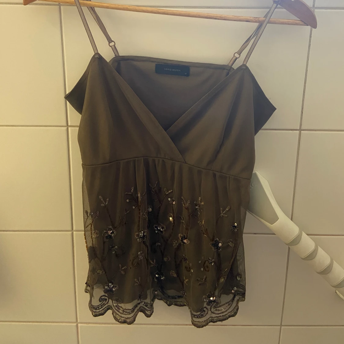 Vintage glittrig topp - 91