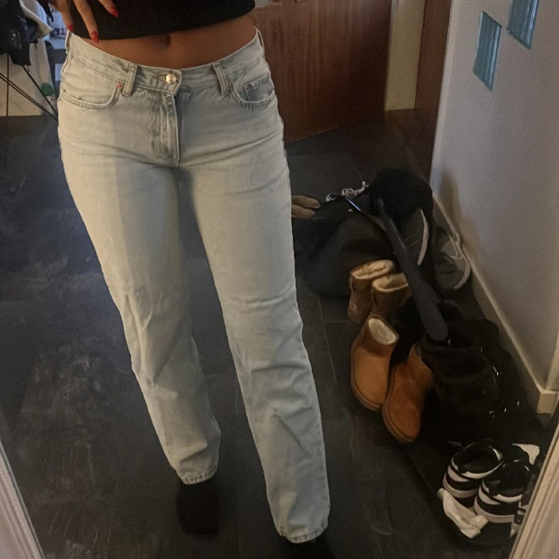 lågmidjade jeans 