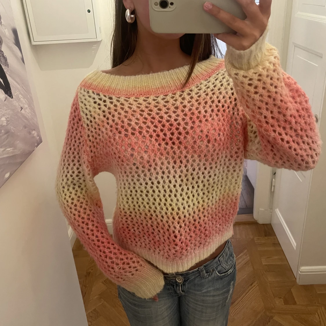 Sommrig stickad tröja 🌸🌸 - 91