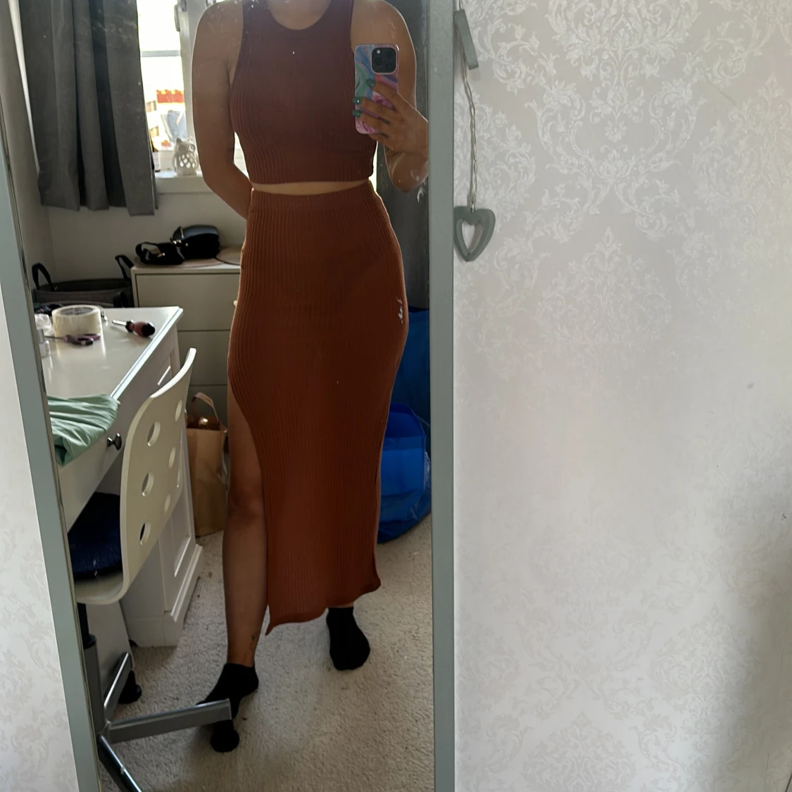 Brun långklänning från Shein - 93