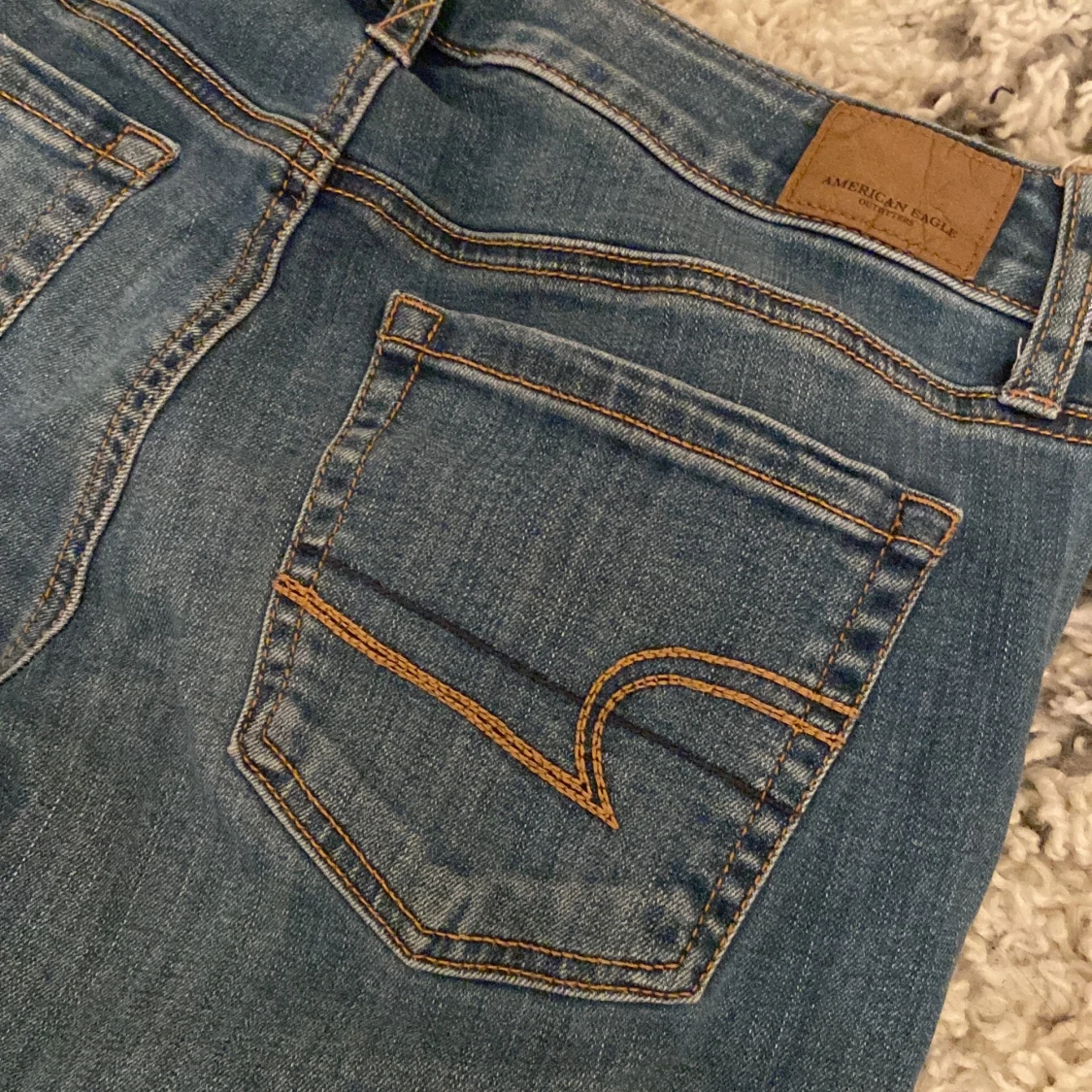 blåa low waist jeans - 91