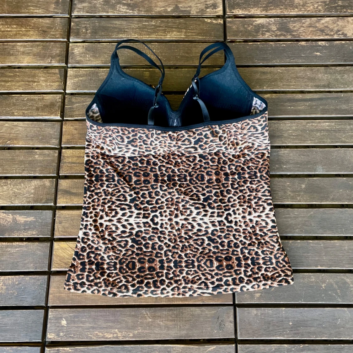 Leopardmönstrad korsettopp  - 90