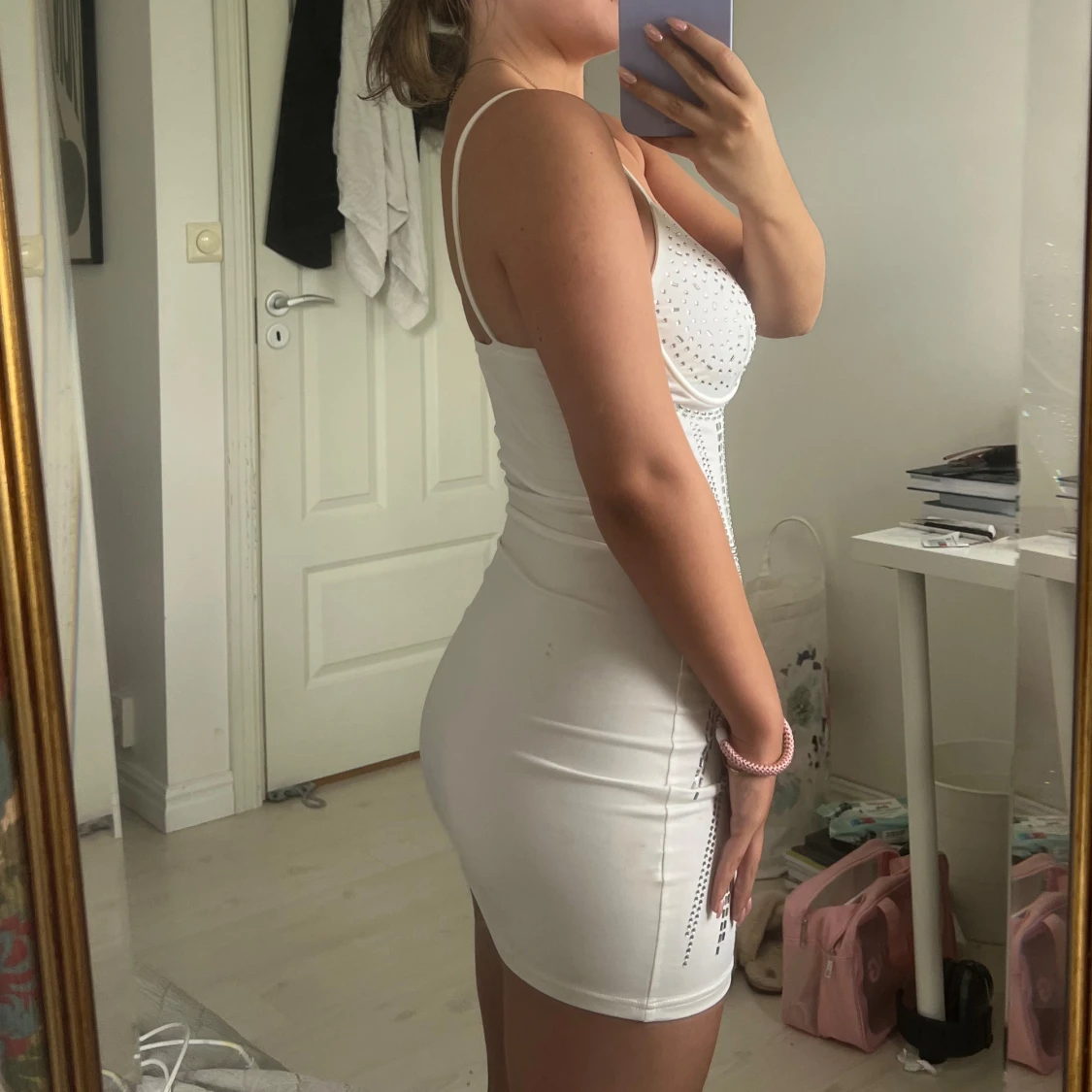 Festklänning Vit  - 90