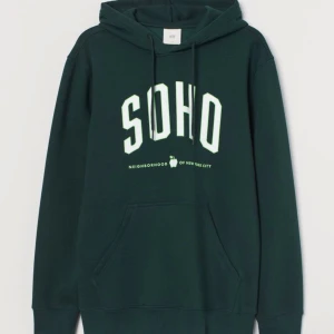 Grön Hoodie - Säljer denna hoodien från H&Ms herravdelning. Använd ett fåtal gånger💚