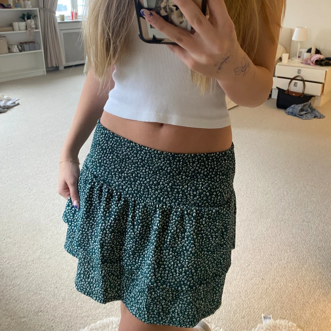 Dark green floral skirt  - 92