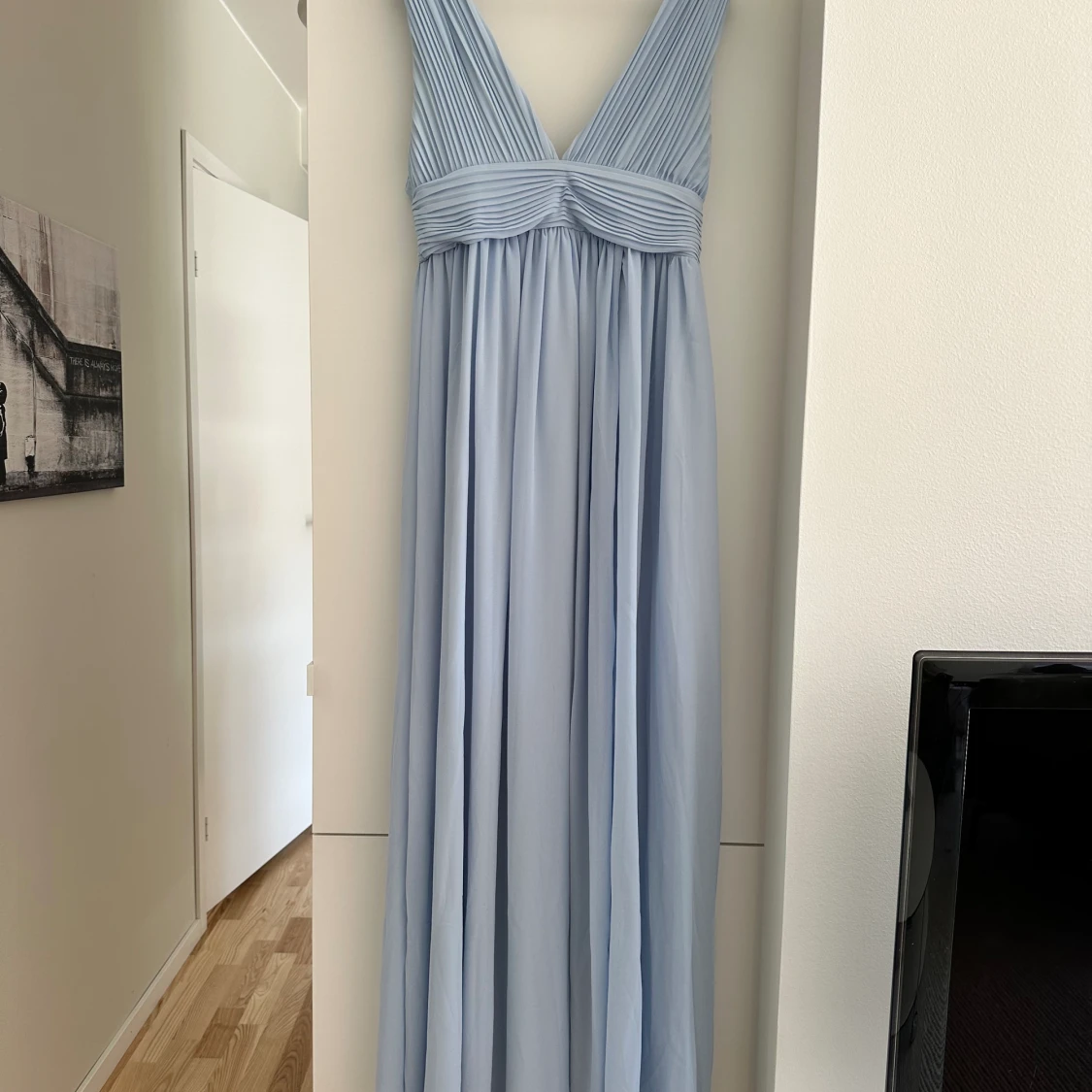 Ljusblå balklänning - 90