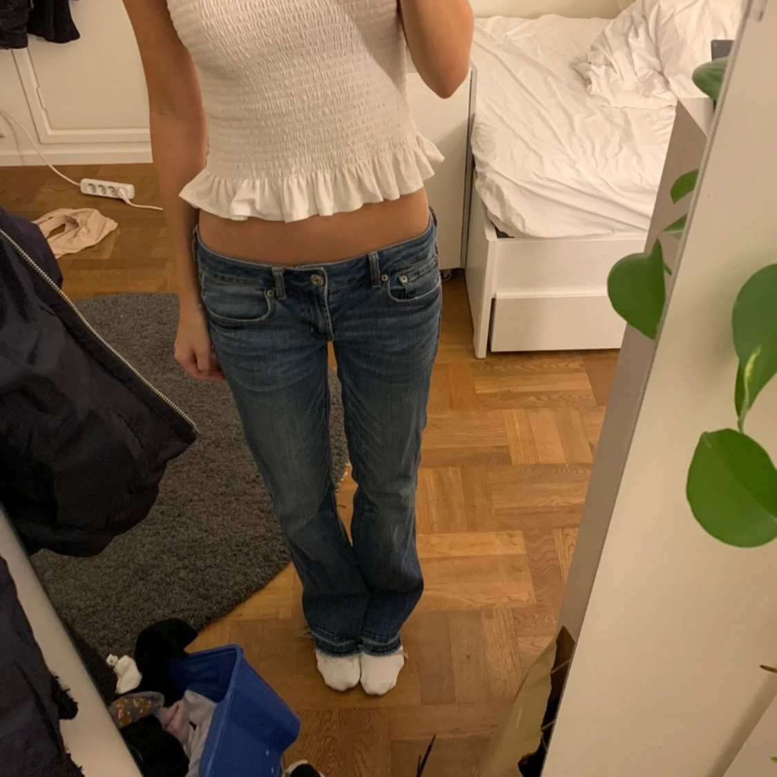 lågmidjade jeans