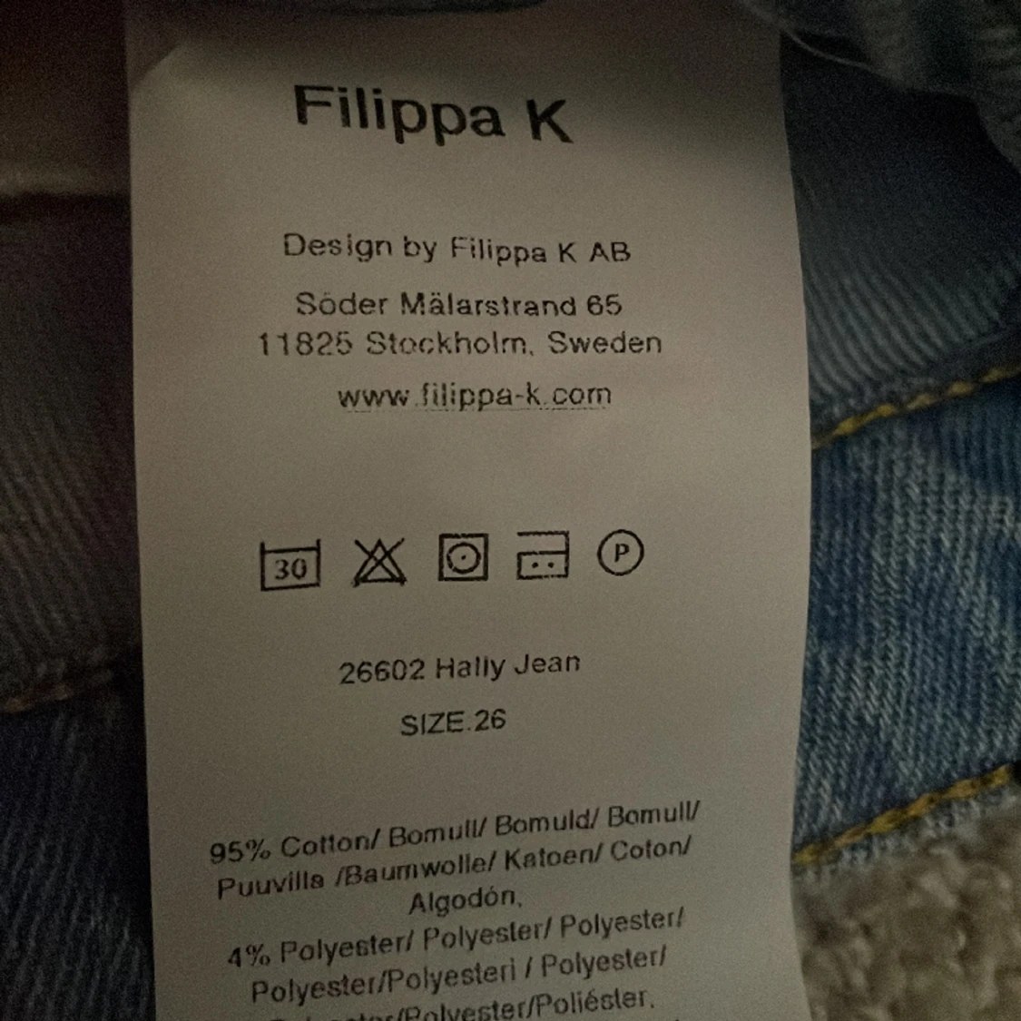 Blå utsvängda Lowrise jeans, Filippa k - 90