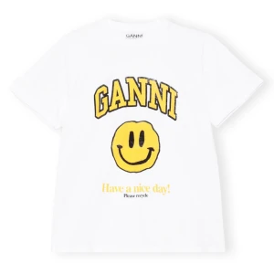 Ganni t shirt - säljer för jag inte använder den längre🫶🏼 storlek XXS men passar XXS-S🤍